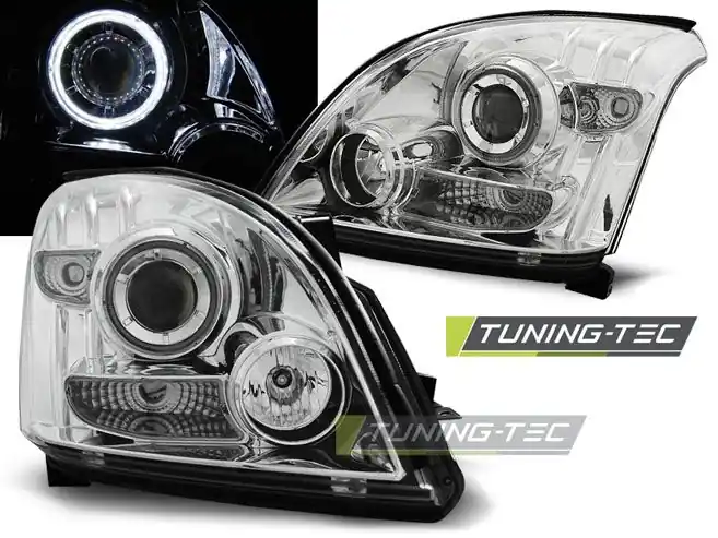 Jen Po Omezenou Doba Přední světla Toyota Land Cruiser 120 03-09 Angel Eyes chrom CCFL