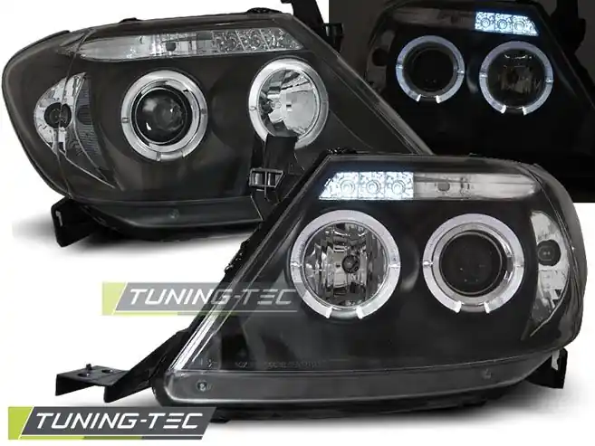 Nová Kolekce Přední světla Toyota Hilux 05-11 Angel Eyes černá