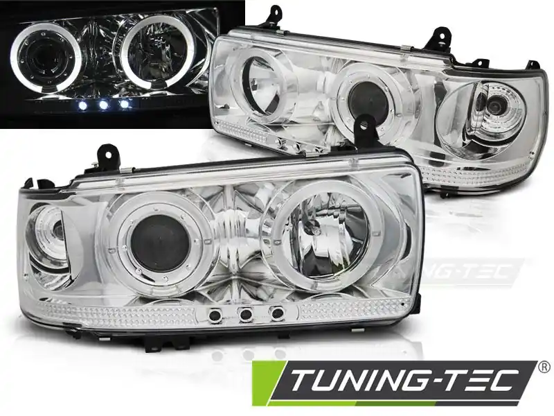 Rychlé Dodání Přední světla Toyota Land Cruiser FJ 80 90-97 chrom