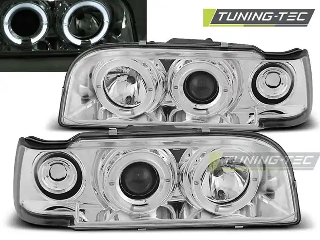 Přední světla Volvo 850 92-12/96 Angel Eyes chrom Nejprodávanější
