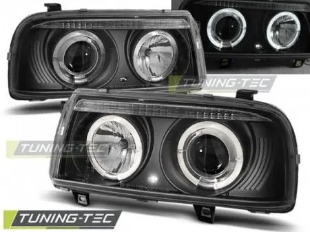 Expresní Doručení Přední světla VW Vento 01/92-08/98 Angel Eyes černá