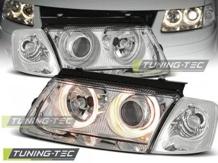 Ihned K Objednání Přední světla VW Passat B5 3B 11/96-08/00 Angel Eyes chrom