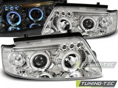 Přední světla VW Passat B5 3B 11/96-08/00 Angel Eyes chrom Nejlepší Volba