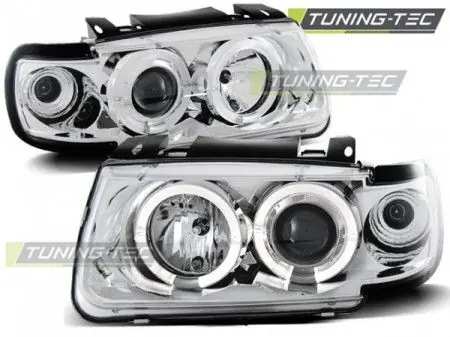 Přední světla VW Polo 6N 10/94-09/99 Hatchback Angel Eyes chrome Poslední Šance
