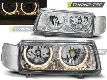 Přední světla VW Passat B4 11/93-05/97 Angel Eyes chrom Přímo Od Výrobce