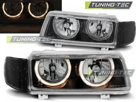Přední světla VW Passat B4 11/93-05/97 Angel Eyes černá Levný