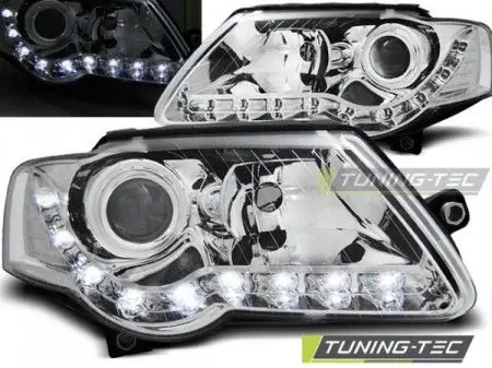 Časově Omezené Přední světla VW Passat B6 3C 03/05-10 chrom