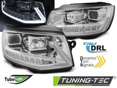 Výhodná Nabídka Přední světla VW T6 15-19 TUBE DRL chrom SEQ