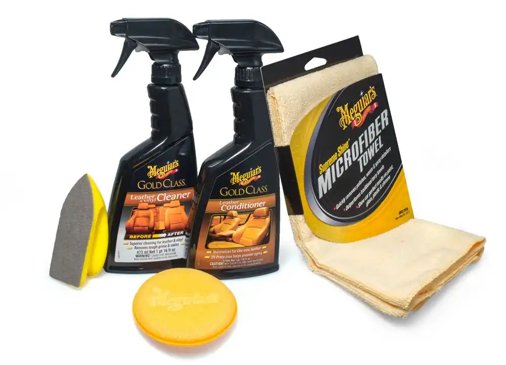 Meguiar's Heavy Duty Leather Care Kit - kompletní sada na čištění a ochranu kožených povrchů Super Cena