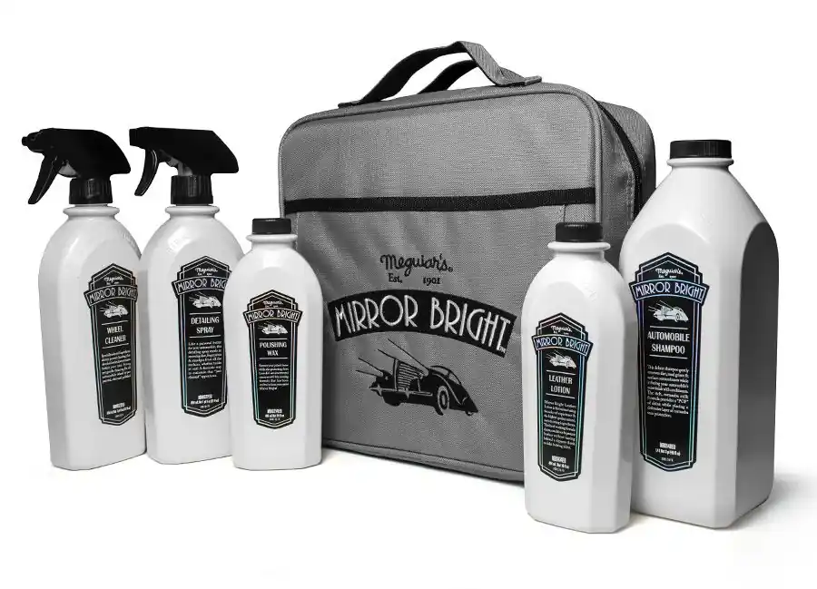 Meguiar's Mirror Bright Kit - výhodná sada autokosmetiky s taškou v designu Mirror Bright Nakupujte Hned