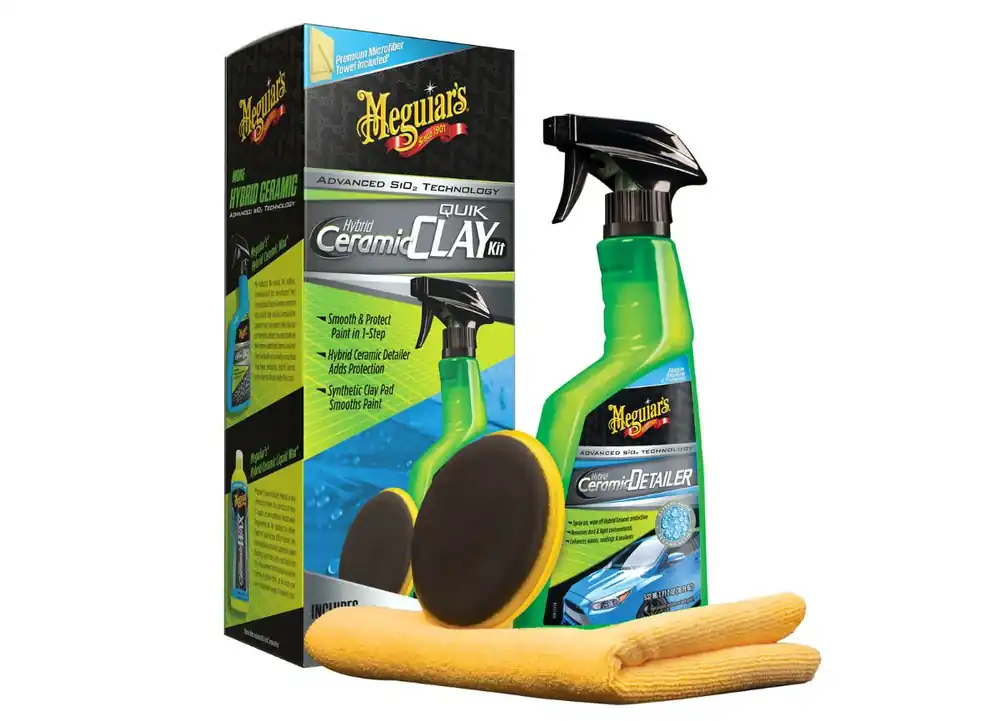 Akce Meguiar's Hybrid Ceramic Quik Clay Kit - sada pro dekontaminaci laku s hybridním keramickým lubrikan