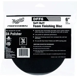 Meguiar's Soft Buff Foam Finishing Disc 6" - finišovací a voskovací kotouč pro DA leštičku (měkký), 6palcový Must-Have