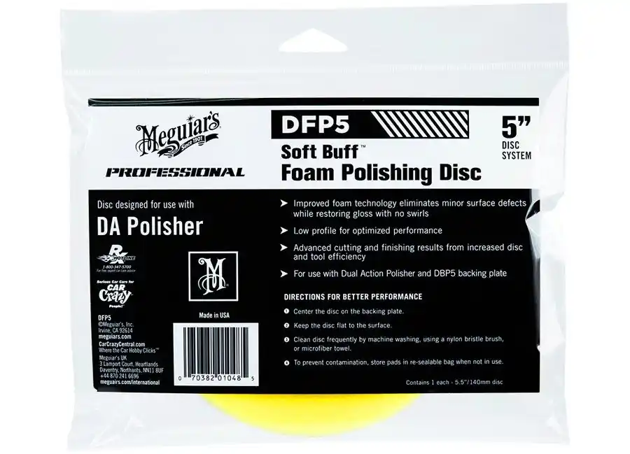 Meguiar's Soft Buff Foam Polishing Disc 5" - lešticí kotouč pro DA leštičku (střední), 5palcový Koupit Online