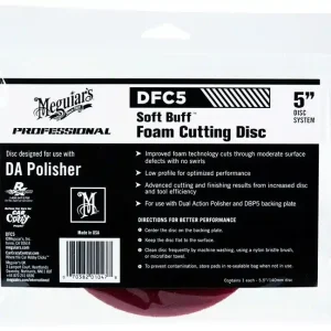 Meguiar's Soft Buff Foam Cutting Disc 5" - korekční kotouč pro DA leštičku (tvrdý), 5palcový Sleva