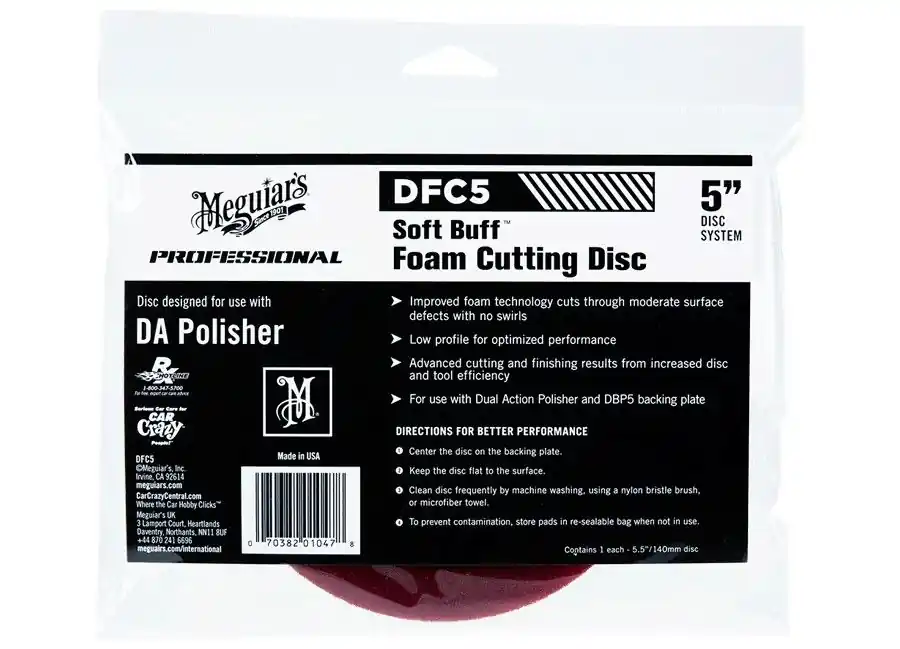 Meguiar's Soft Buff Foam Cutting Disc 5" - korekční kotouč pro DA leštičku (tvrdý), 5palcový Sleva