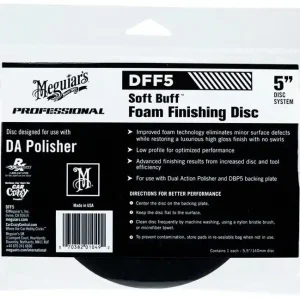 Sleva Meguiar's Soft Buff Foam Finishing Disc 5" - finišovací a voskovací kotouč pro DA leštičku (měkký), 5palcový