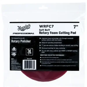 Omezená Nabídka Meguiar's Soft Buff Rotary Foam Cutting Disc 7" / 175 mm - korekční kotouč pro rotační leštičku (tvrdý), 7palcový