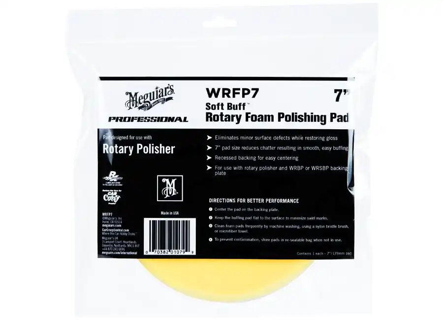 Expresní Doručení Meguiar's Soft Buff Rotary Foam Polishing Disc 7" / 175 mm - lešticí kotouč pro rotační leštičku (střední), 7palcový