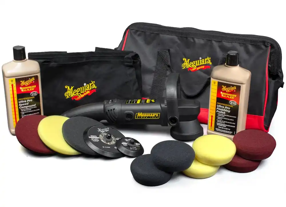 Nejlepší Cena Meguiar's Mirror Glaze Soft Buff DA Kit 3" + 5" - kompletní sada na profesionální renovaci laku, vč. orbitální leštičky Meguiar's MT310