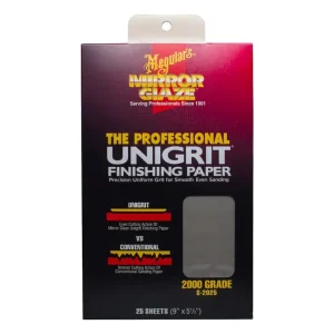 Sleva Meguiar's Unigrit Finishing Paper - unikátní brusné papíry pro ruční broušení laku, různé zrnitosti a balení, Balení: 25 ks, Zrnitost: 2000