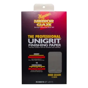 Novinka Meguiar's Unigrit Finishing Paper - unikátní brusné papíry pro ruční broušení laku, různé zrnitosti a balení, Balení: 25 ks, Zrnitost: 3000