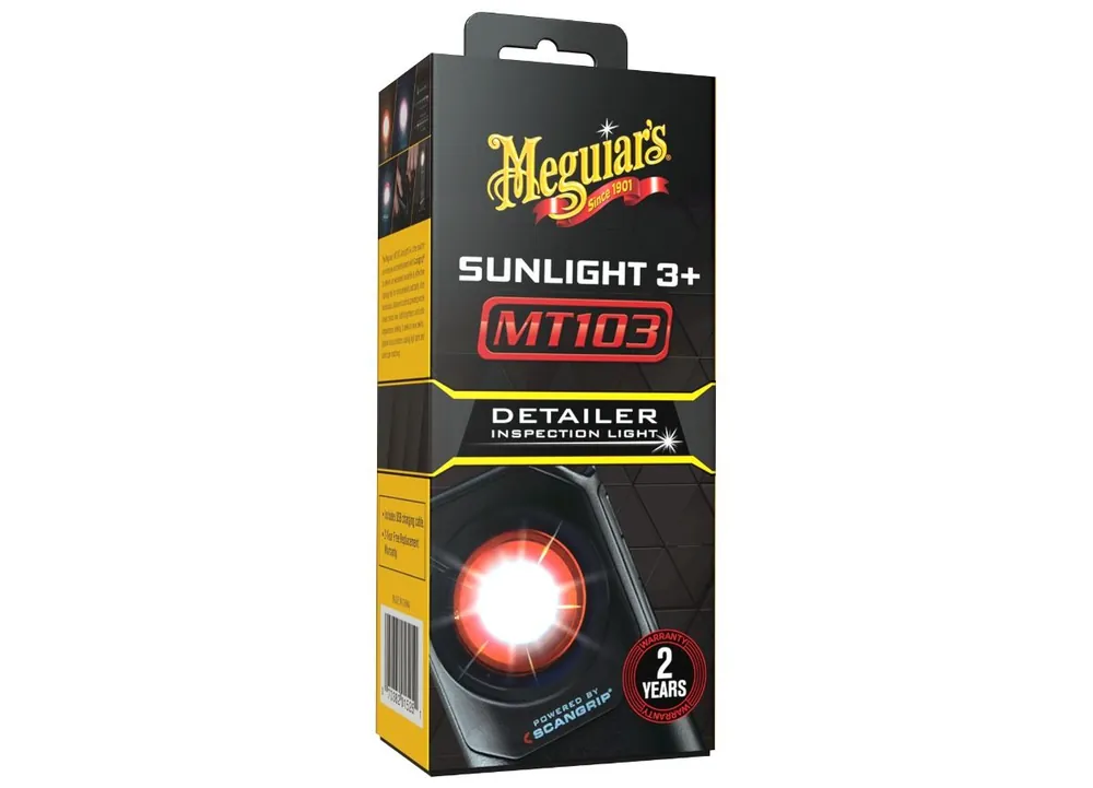 Doprava Zdarma Meguiar's Sunlight 3+ - detailingová lampa pro hledání defektů laku, nastavitelná teplota světla a intenzita