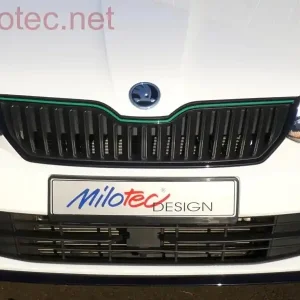 Akční Nabídka Racing lišta na přední masku - zelená, Škoda Fabia III. 2014-2018