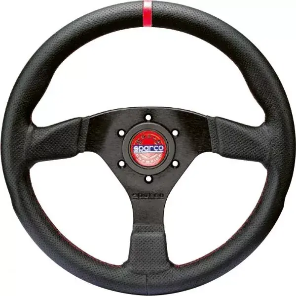 Nejlepší Volba Volant Sparco R383 Champion 330mm - černý/červený - kůže
