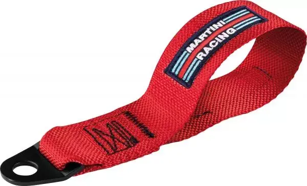 Vysoce Kvalitní Přední odtahové oko textilní Sparco - červená Martini Racing