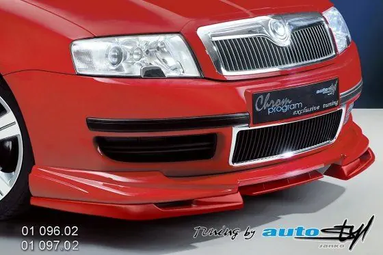 Rychlé Dodání Spoiler pod přední spoiler - pro lak, Škoda Superb