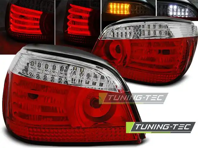 Zadní led světla BMW E60 07/03/07 červená bílá Akční Nabídka