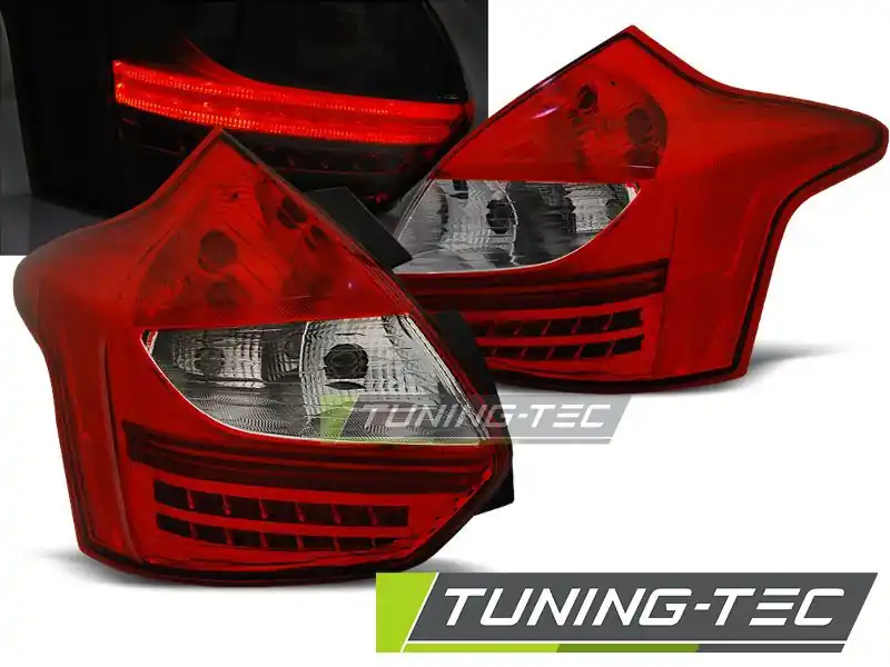 Zadní led světla Ford Focus 3 11-10/14 hatchback červená bílá led Poslední Šance