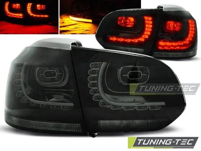 Zadní led světla VW Golf 6 10/08-12 kouřová led Výprodej