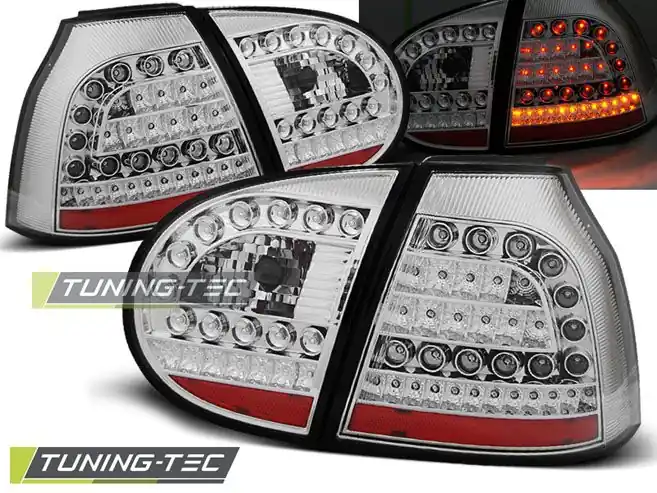 Zadní led světla VW Golf 5 10/03-09 chrom led Vysoce Kvalitní