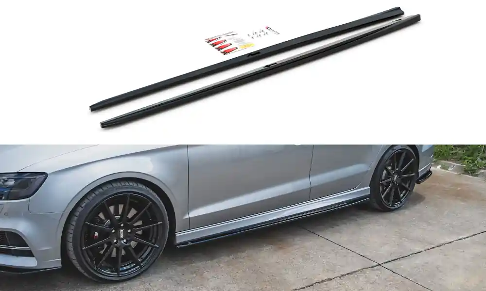 Nástavce prahů V.2 Audi S3 / A3 S-Line Sedan 8V facelift Výhodná Nabídka