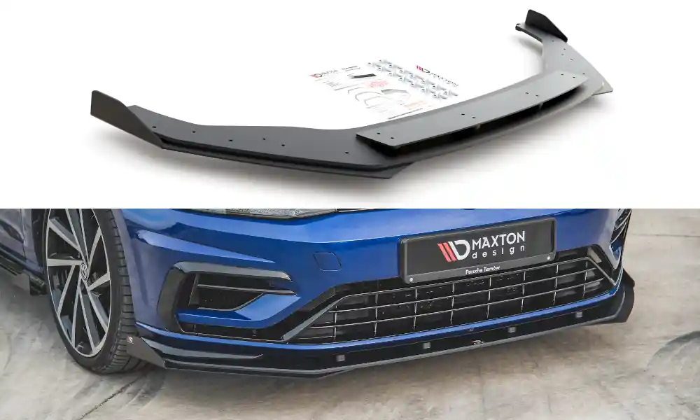 Levný Spoiler pod přední nárazník + Flaps VW Golf 7 R / R-Line facelift