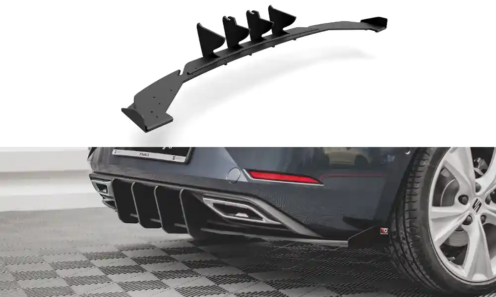 Středový spoiler pod zadní nárazník + Flaps Seat Leon FR Hatchback Mk4 Rychlé Dodání
