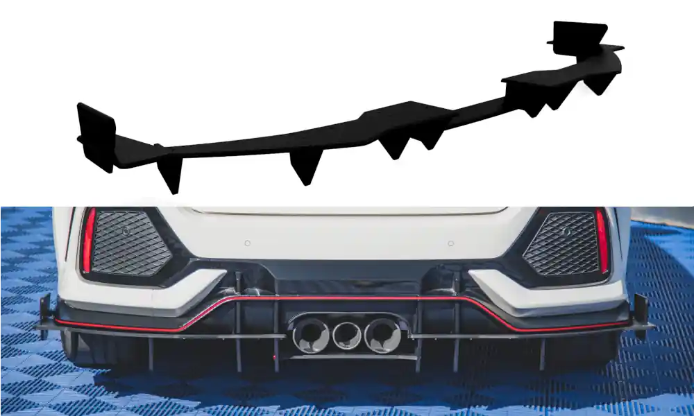 Středový spoiler pod zadní nárazník Honda Civic X Type R Omezená Nabídka
