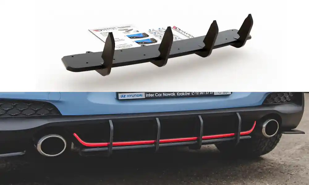 Středový spoiler pod zadní nárazník V.1 Hyundai I30 N Mk3 Hatchback Akční Nabídka
