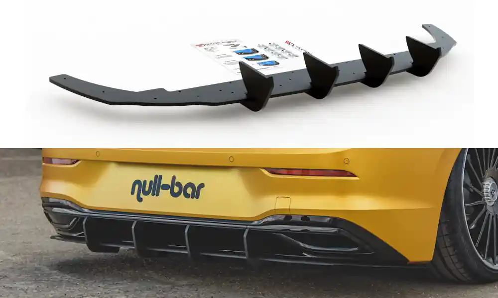 Středový spoiler pod zadní nárazník V.1 VW Golf 8 Vrácení Zdarma