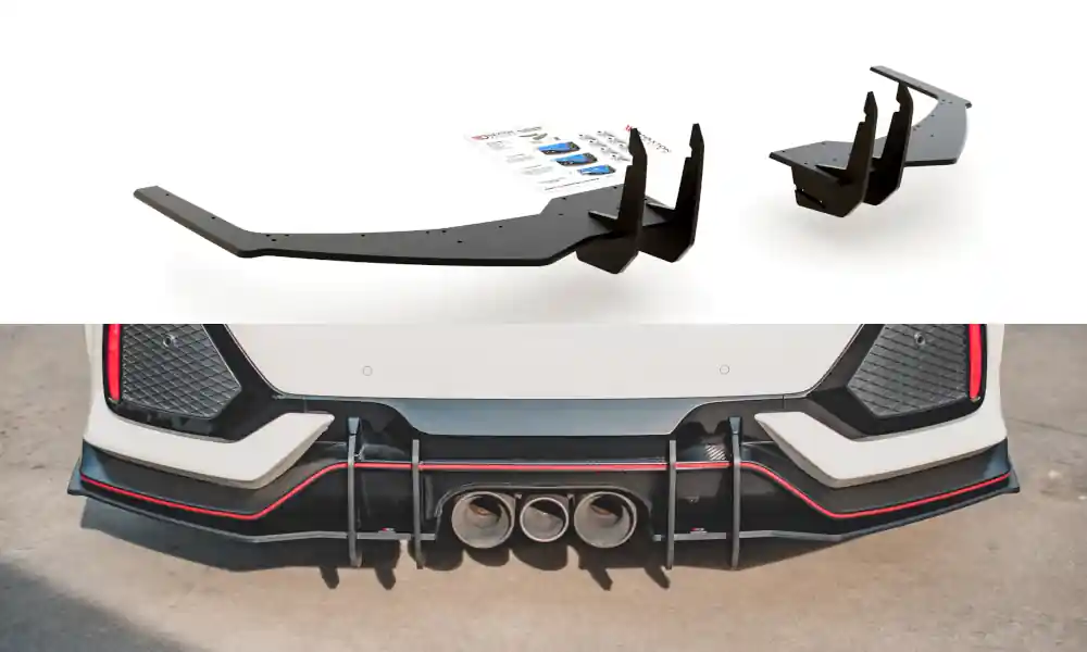 Středový spoiler pod zadní nárazník V.2 Honda Civic X Type R Nízká Cena