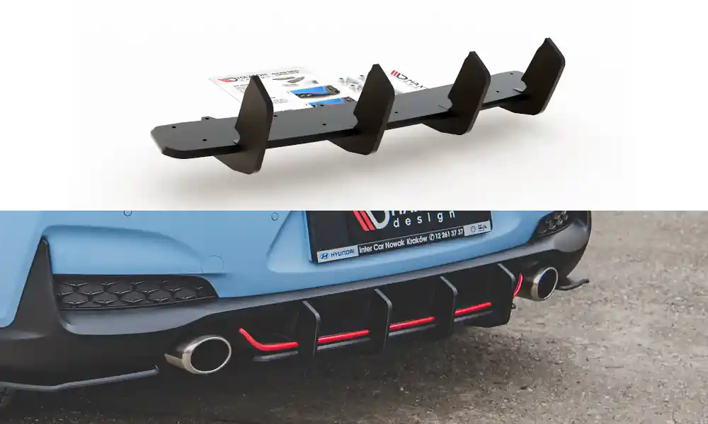 Středový spoiler pod zadní nárazník V.2 Hyundai I30 N Mk3 Hatchback Hit Sezóny
