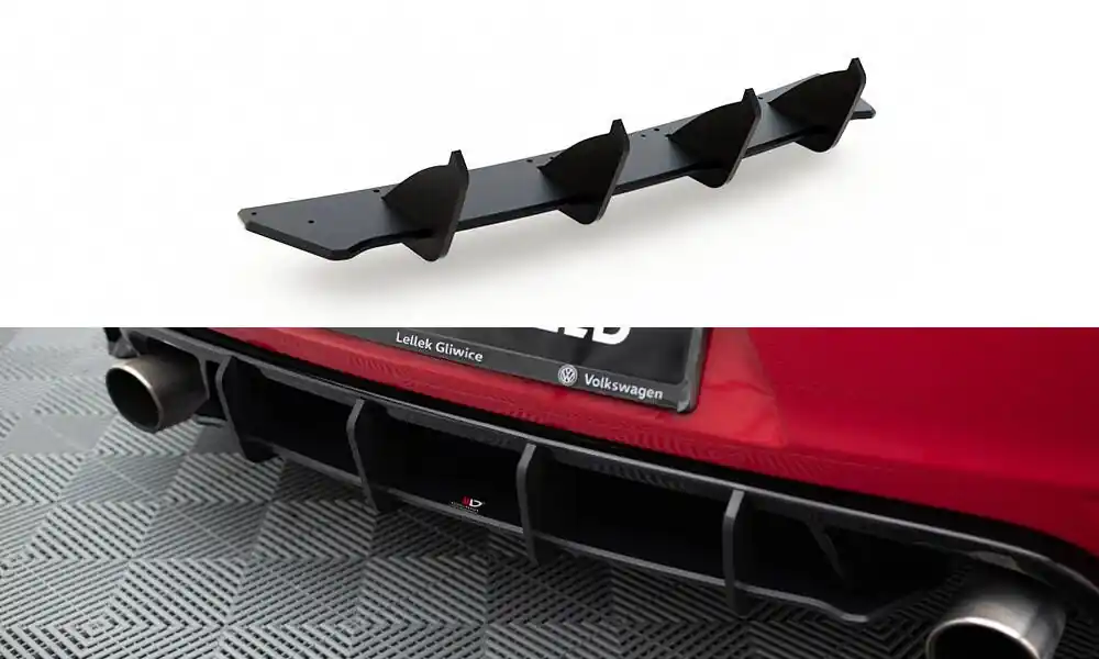 Originální Středový spoiler pod zadní nárazník V.2 Volkswagen Golf GTI Mk6