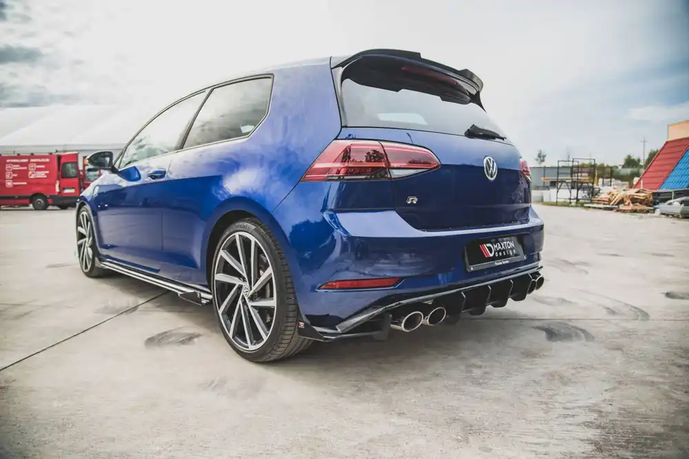 Časově Omezené Středový spoiler pod zadní nárazník VW Golf 7 R facelift