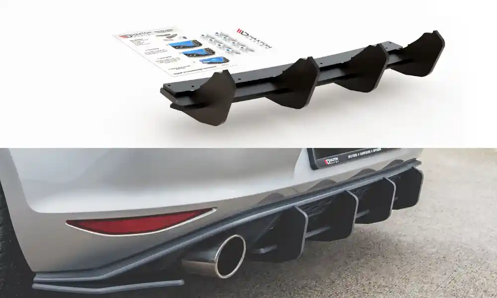 Středový spoiler pod zadní nárazník V.2 VW Golf 7 GTI Zlevněný