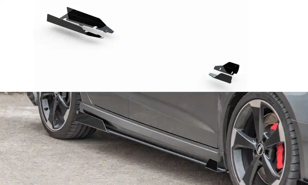 Křidélka nástavcu prahů Audi RS3 8V Sportback Značkový