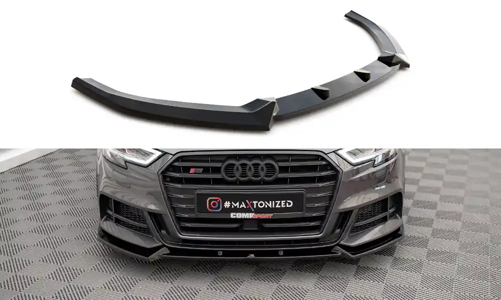 Omezená Nabídka Spoiler pod přední nárazník V.1 Audi S3 / A3 S-Line Sportback 8V facelift