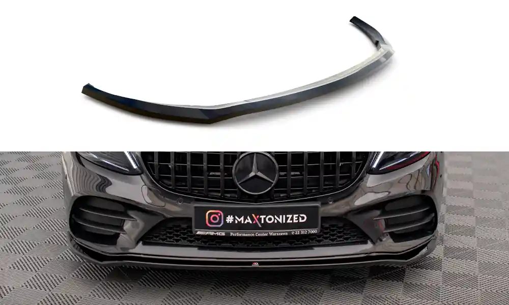 Vysoce Kvalitní Spoiler pod přední nárazník V.1 Mercedes-Benz C AMG Line Sedan / Coupe W205 / C205 facelift