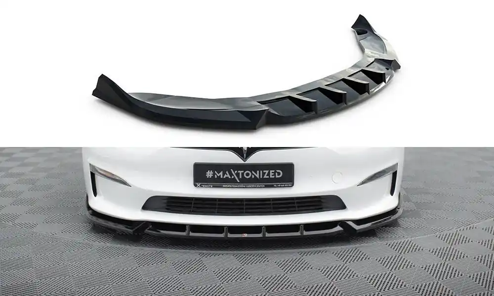 Doprava Zdarma Spoiler pod přední nárazník V.1 Tesla Model S Plaid Mk1 facelift