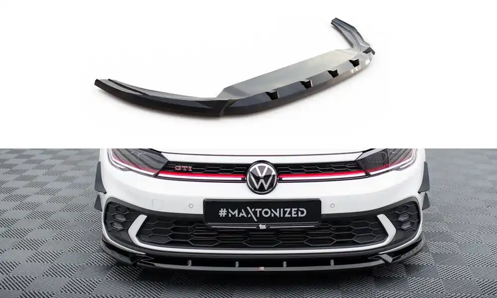 Spoiler pod přední nárazník V.2 Volkswagen Polo GTI Mk6 facelift Vysoce Kvalitní